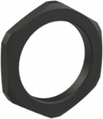 LOCKNUT PA6 M40X1.5 BLK