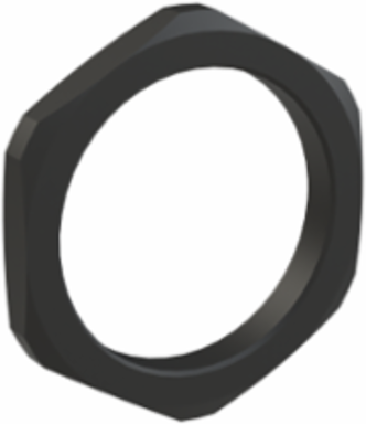 LOCKNUT PA6 M50X1.5 BLK