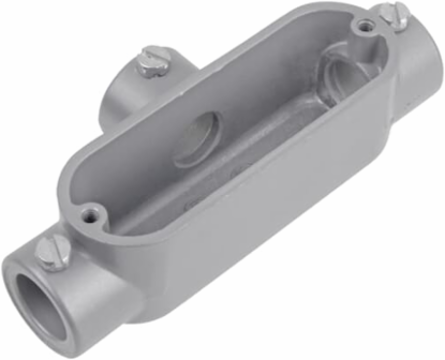 1-1/4 Inch EMT T Conduit Body, Aluminum Die Cast