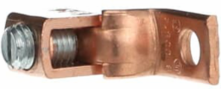 Copper Single-Conductor One-Hole Mount Connector 6 Str-14 AWG, 1-9/64 Inch Length
