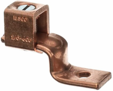 Copper Single-Conductor Connector, 2 Str-1/0 Str, 1-25/32 Inch Length