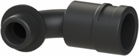 COND FTNG 90DCURV M20 NW17 IP66 BLK