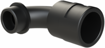 COND FTNG 90DCURV M25 NW23 IP66 BLK