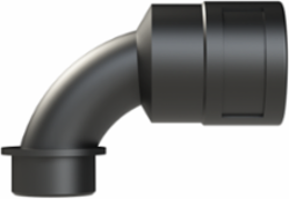 COND FTNG 90DCURV M25 NW23 IP66 BLK