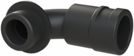 COND FTNG 90DCURV M25 NW17 IP66 BLK