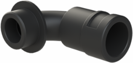 COND FTNG 90DCURV M25 NW17 IP66 BLK