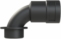 COND FTNG 90DCURV M25 NW17 IP66 BLK