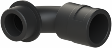 COND FTNG 90DCURV M32 NW23 IP66 BLK
