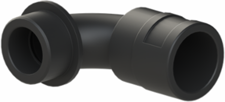 COND FTNG 90DCURV M32 NW23 IP66 BLK