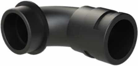 COND FTNG 90DCURV M50 NW36 IP66 BLK