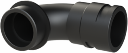 COND FTNG 90DCURV M50 NW36 IP66 BLK