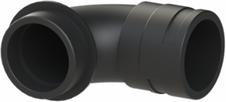COND FTNG 90DCURV M63 NW48 IP66 BLK