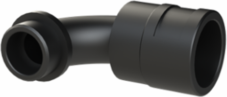 COND FTNG 90DCURV M25 NW23 IP68 BLK