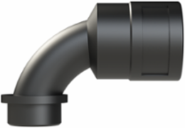 COND FTNG 90DCURV M25 NW23 IP68 BLK