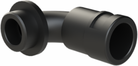 COND FTNG 90DCURV M25 NW17 IP68 BLK