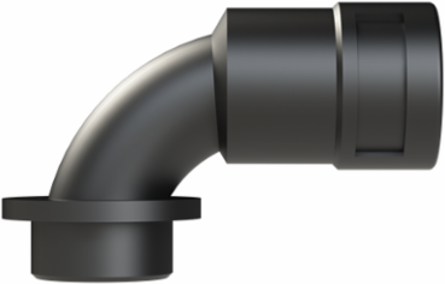 COND FTNG 90DCURV M25 NW17 IP68 BLK