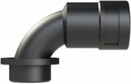 COND FTNG 90DCURV M25 NW17 IP68 BLK