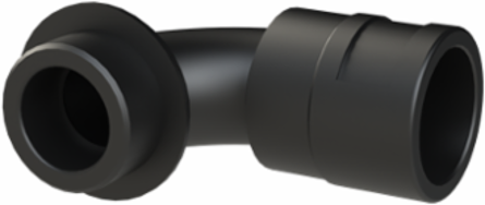 COND FTNG 90DCURV M32 NW23 IP68 BLK
