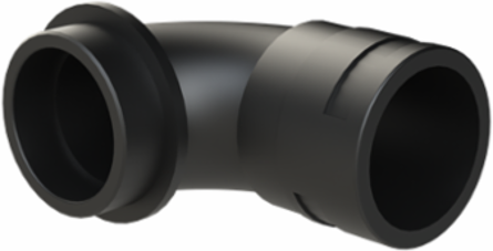 COND FTNG 90DCURV M63 NW48 IP68 BLK