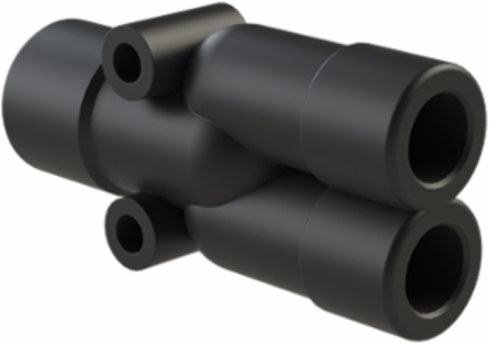 Y-CONN 1PC 2XNW7,NW10 PA6 IP66 BLK