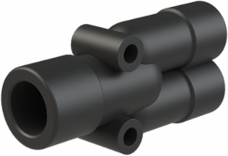 Y-CONN 1PC 2XNW7,NW10 PA6 IP66 BLK
