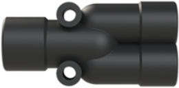Y-CONN 1PC 2XNW7,NW10 PA6 IP66 BLK