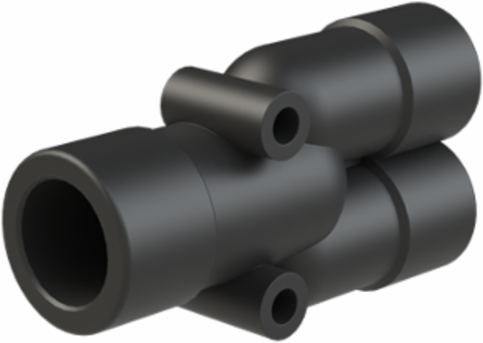 Y-CONN 1PC 2XNW10,NW12 PA6 IP66 BLK