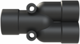 Y-CONN 1PC 2XNW10,NW12 PA6 IP66 BLK