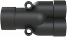 Y-CONN 1PC 2XNW12,NW17 PA6 IP66 BLK