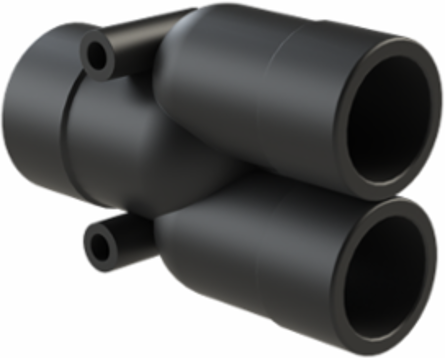 Y-CONN 1PC 2XNW23,NW29 PA6 IP66 BLK