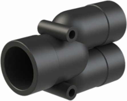 Y-CONN 1PC 2XNW23,NW29 PA6 IP66 BLK