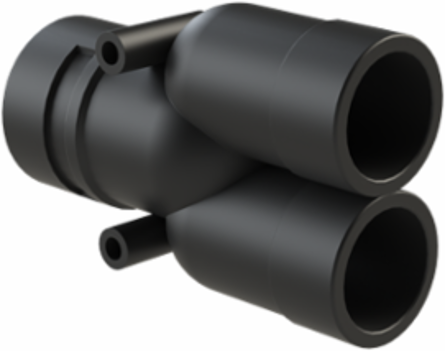 Y-CONN 1PC 2XNW29,NW36 PA6 IP66 BLK
