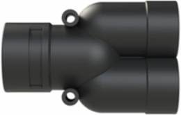 Y-CONN 1PC 2XNW29,NW36 PA6 IP66 BLK