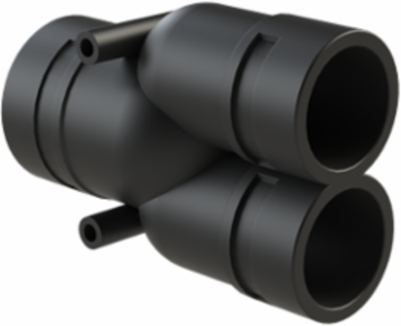 Y-CONN 1PC 2XNW36,NW48 PA6 IP66 BLK
