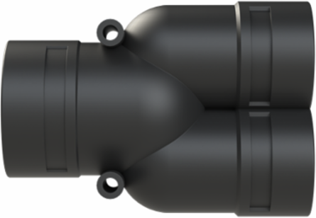 Y-CONN 1PC 2XNW36,NW48 PA6 IP66 BLK