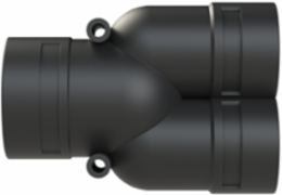 Y-CONN 1PC 2XNW36,NW48 PA6 IP66 BLK