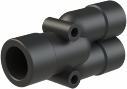 Y-CONN 1PC 2XNW10,NW12 PA6 IP68 BLK