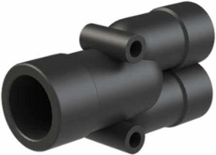 Y-CONN 1PC 2XNW12,NW17 PA6 IP68 BLK