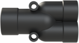 Y-CONN 1PC 2XNW12,NW17 PA6 IP68 BLK