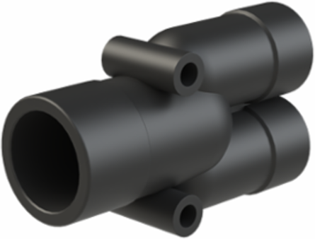 Y-CONN 1PC 2XNW17,NW23 PA6 IP68 BLK