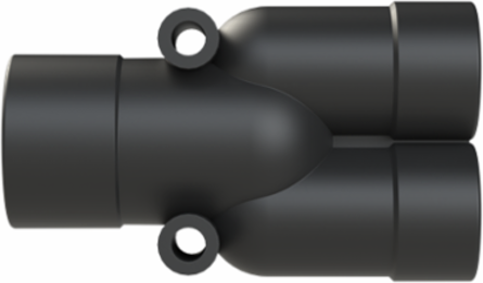 Y-CONN 1PC 2XNW17,NW23 PA6 IP68 BLK