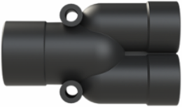 Y-CONN 1PC 2XNW17,NW23 PA6 IP68 BLK