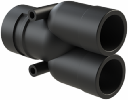 Y-CONN 1PC 2XNW29,NW36 PA6 IP68 BLK