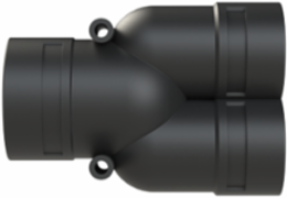 Y-CONN 1PC 2XNW36,NW48 PA6 IP68 BLK