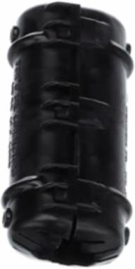 Insulating Cinch Cover for O Die Connectors Up to 1-3/4 Inch, Black Polypropylene