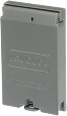 Weatherproof Power Outlet Cover, 2.156 Inch Opening, Aluminum Die Cast, Silver