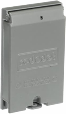 Weatherproof Power Outlet Cover, 2.156 Inch Opening, Aluminum Die Cast, Silver
