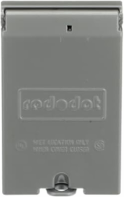 Weatherproof Power Outlet Cover, 2.156 Inch Opening, Aluminum Die Cast, Silver