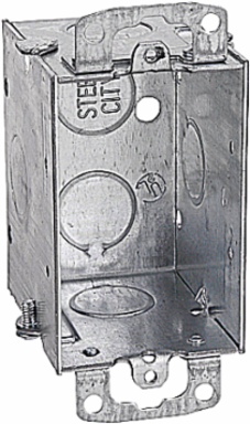 Gangable Switch Box, 3 Inch x 2 Inch x 2-1/2 Inch, 12.5 Cubic Inches, Metal