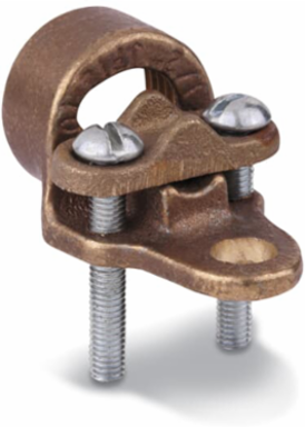 Ground Clamp Conduit Hub, Size 1 Inch, Wire Range 10 - 3/0, Bronze Material